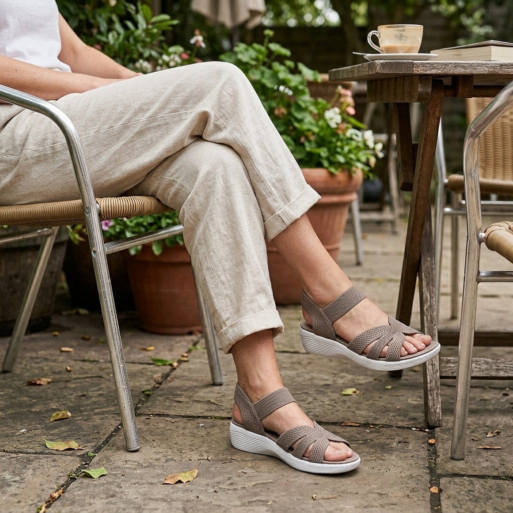 Aria Knit Wedge Sandal